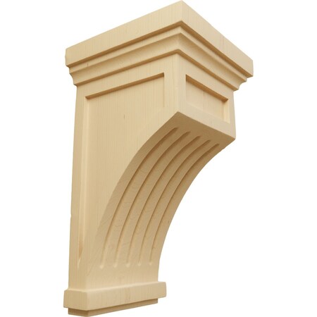 Ekena Millwork 5 1/2"W x 5 1/2"D x 10"H Fluted Corbel, Alder COR05X05X10FLAL